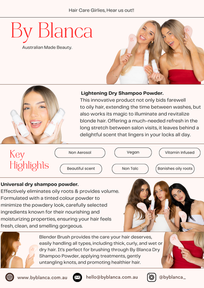 Lightening + Universal Dry Shampoo powders & Blender Brush